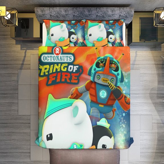 The Octonauts 3-Piece Bedding Comforter Set Bed Cover Set Soft Warm Bedding for Bedroom, Home, Hotel 102"x90"
