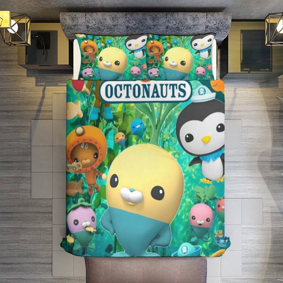 The Octonauts 3-Piece Bedding Comforter Set Bed Cover Set Soft Warm Bedding for Bedroom, Home, Hotel 102"x90"