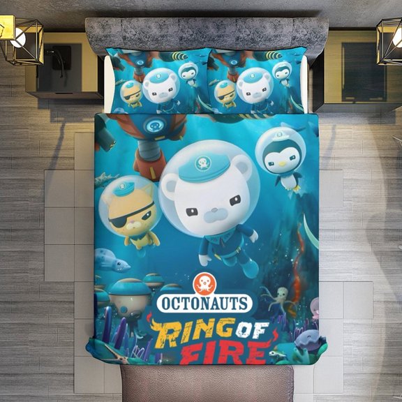 The Octonauts 3-Piece Bedding Comforter Set Bed Cover Set Soft Warm Bedding for Bedroom, Home, Hotel 90"x90"