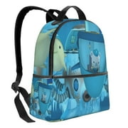 The Octonauts Cartoon 17 Inch Backpack Large Capacity Laptop Bag Lightweight Adjustable Straps Casual Large Capacity Travel Hiking Camping for Men Women