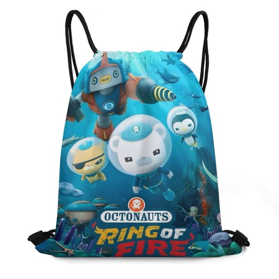 The Octonauts Drawstring Backpacks Gym Athlete Bag Draw String Bags for Sports, Travel, Swimming, Beach