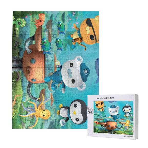 The Octonauts Jigsaw Puzzle 500 Pieces Wooden Puzzle Home Decor Birthday Party Gift