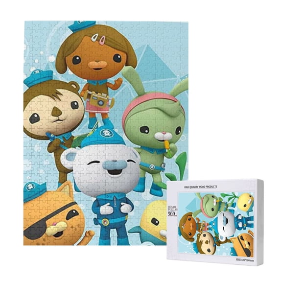 The Octonauts Jigsaw Puzzle 500 Pieces Wooden Puzzle Home Decor Birthday Party Gift