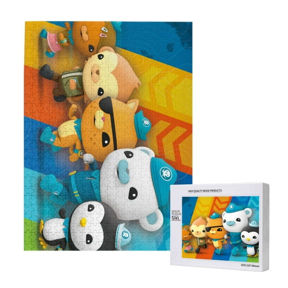 The Octonauts Jigsaw Puzzle 500 Pieces Wooden Puzzle Home Decor Birthday Party Gift