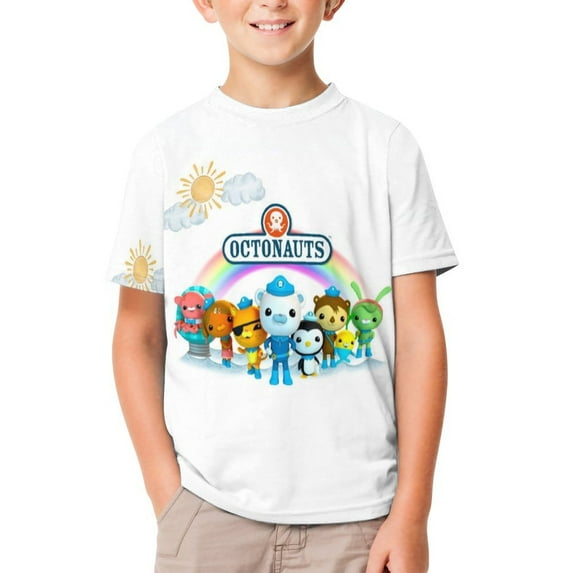 The Octonauts Kids Short Sleeve Tee Shirt Novelty Crewneck T-Shirts Unisex Summer Blouse Tops for Boys Girls 140CM