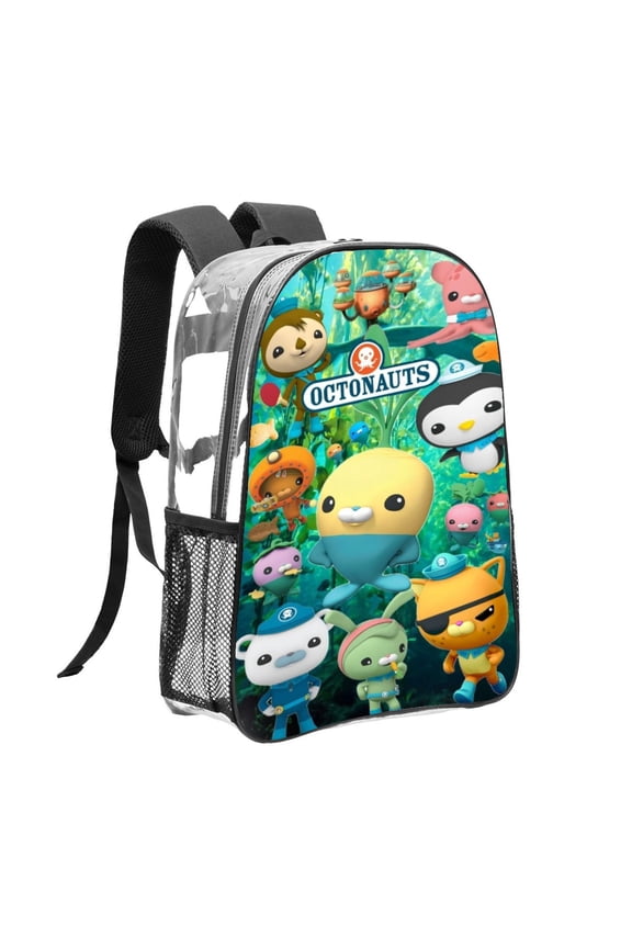 The Octonauts Pattern Transparent Backpack Lightweight And fashionable Showcasing Personality And Leading The Trend