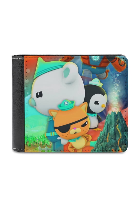 The Octonauts Slim Bifold Wallet Purse Leather Wallets for Men Women Card Holder Wallets - Thin & Stylish