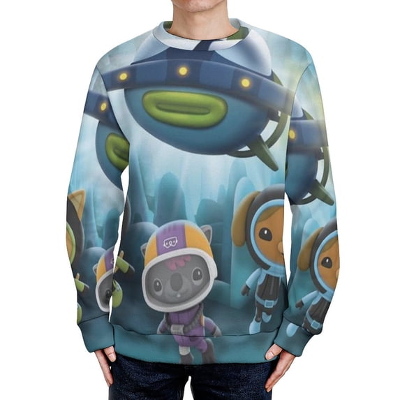 The Octonauts Unisex Sweater Long Sleeve Round Neck Pullover Jumper Fall Winter Clothes Print Tops Blouse XL