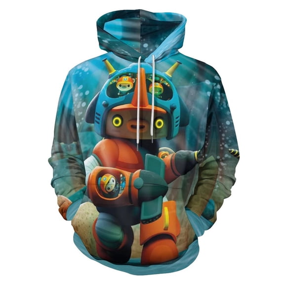 The Octonauts Unisex Sweatshirts Loose Pullover Sweater Hooded Hoodie 3D Printing Jacket Winter Fall Clothes 3XL