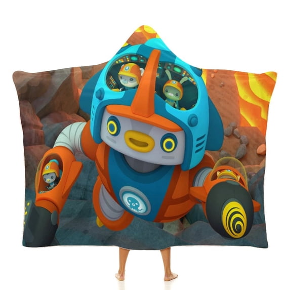 The Octonauts Wearable Blanket Cloak Arctic Velvet Hooded Blanket Soft Fuzzy Hoodie Blanket Cape for Adults Kids 40"x50"