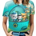 thumbnail image 1 of The Octonauts Womens T-Shirt Round Neck Short Sleeve Tee Shirts Summer Breathable Tops Blouse 2XL, 1 of 8