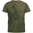 thumbnail image 1 of The Octopus Breathes Salty Men's Soft T-Shirt Military Green X-LG, 1 of 1