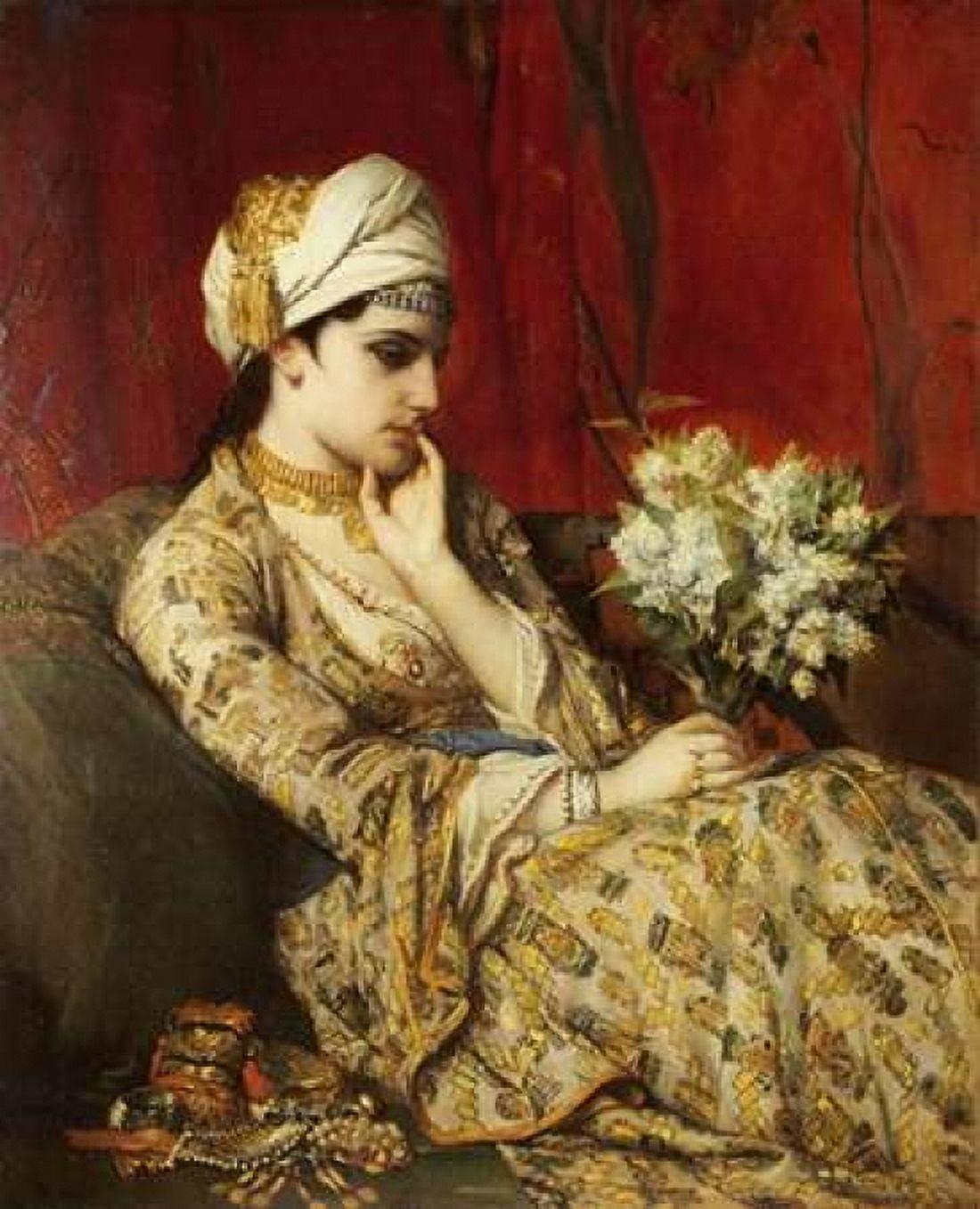 The Odalisque Canvas Art - Jan Frans Portaels (20 x 24)