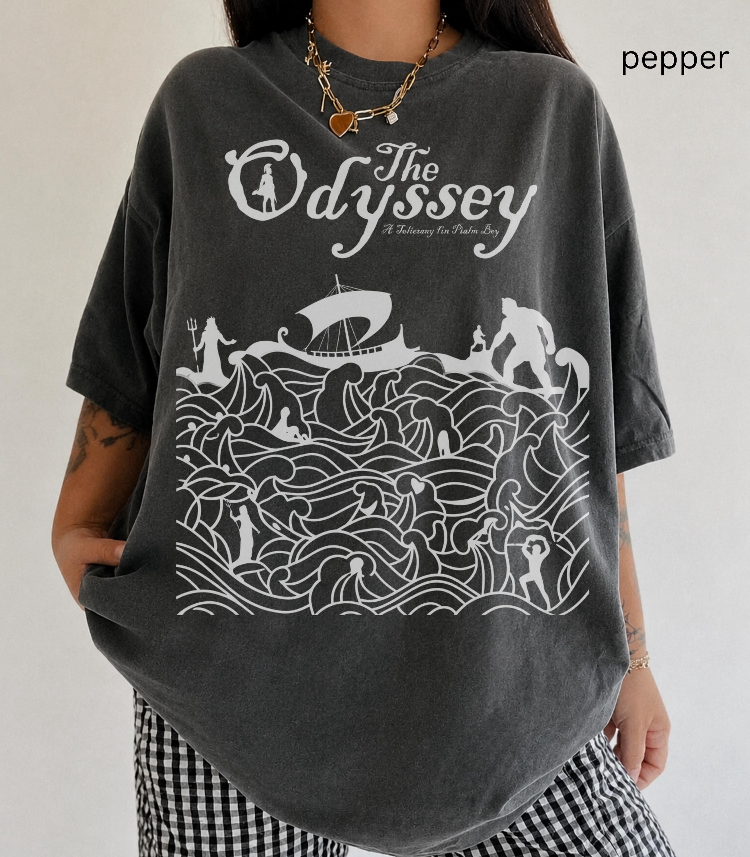 The Odyssey Waves T-Shirt, Greek Mythology Nautical Graphic Tee, Homer ...