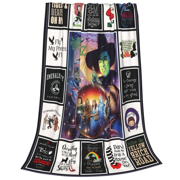 The Of Oz Throw Blanket 40"X30" Soft Flannel Lightweight Plush Air Conditioner Quilt Suitable For Sofa,Living Room,Bedroom,Double Bed