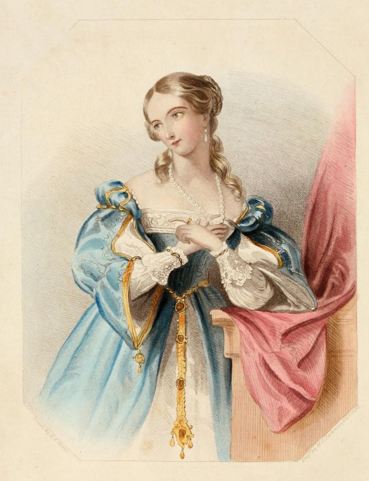 The Offering of Beauty 1848 Juliet Canvas Art - Edmund Thomas Parris (24 x 36)