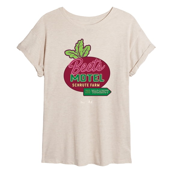 The Office - Beets Motel - Juniors Ideal Flowy Muscle T-Shirt
