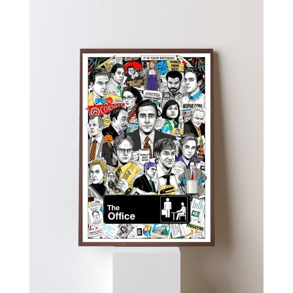The Office Collage Poster, Dunder Mifflin Wall Decor, Unframed Paper Poster 16x20in