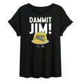thumbnail image 1 of The Office - Dammit Jim - Juniors Ideal Flowy Muscle T-Shirt, 1 of 5
