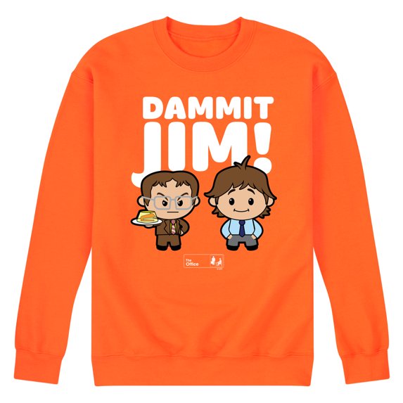 The Office - Dammit Jim - Men's Crew Neck Fleece Pullover