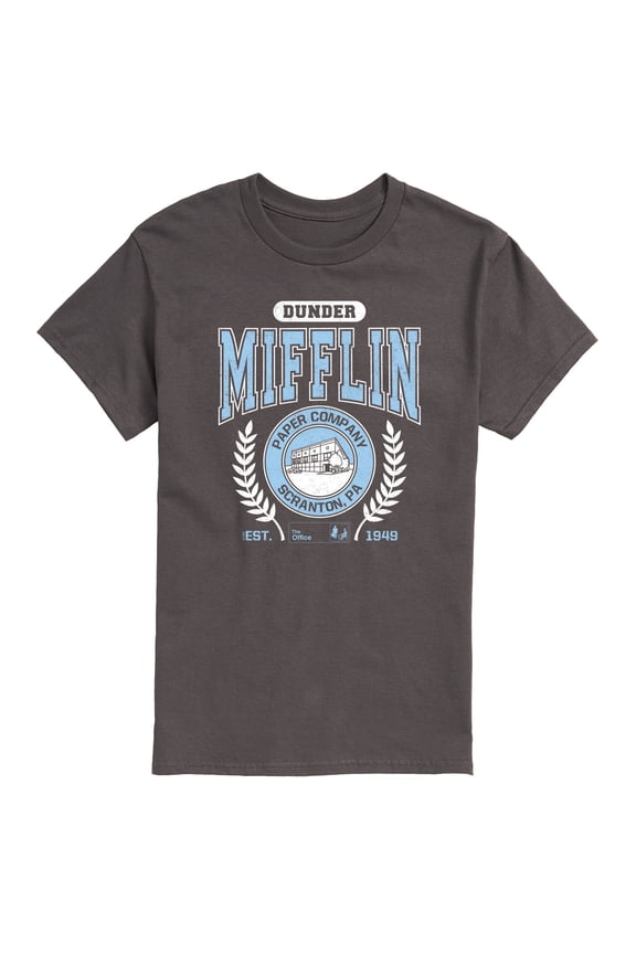 - Dunder Mifflin Collegiate - Men's Short Sleeve Graphic T-Shirt