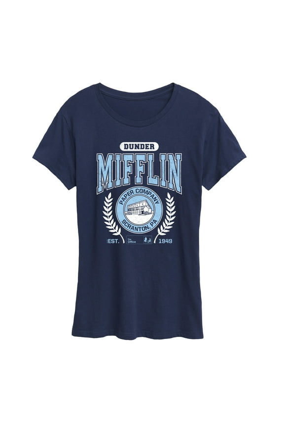 - Dunder Mifflin Collegiate - Women's Short Sleeve Graphic T-Shirt
