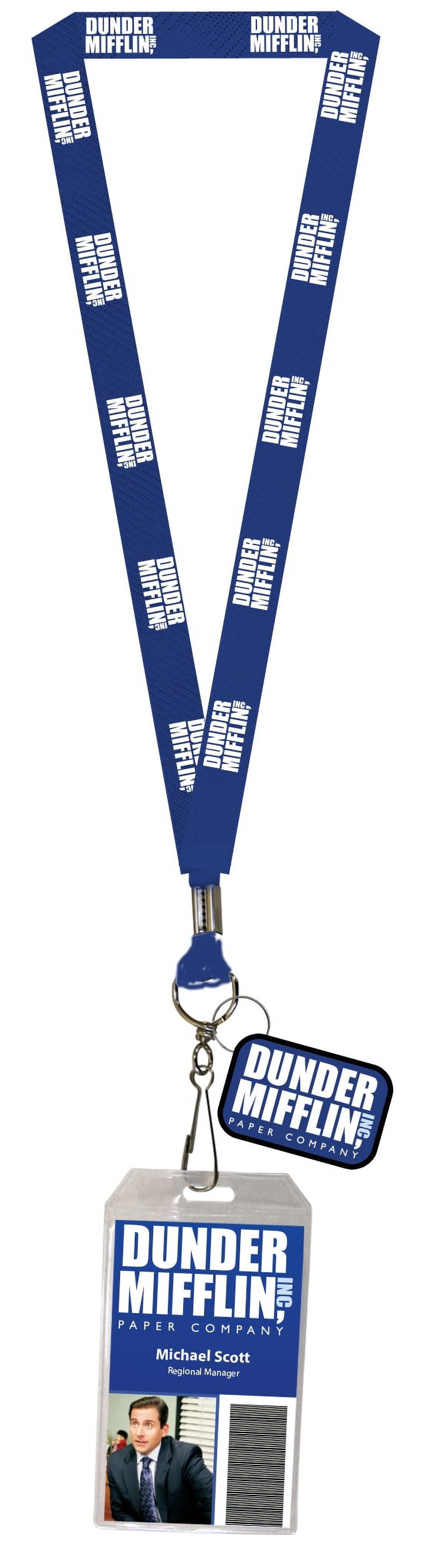 The Office Dunder Mifflin Costume Lanyard Dwight or Michael Clear ID Badge Holder - Walmart.com the-office-dunder-mifflin-costume-lanyard-dwight-or-michael-clear-id-badge-holder-walmart-com