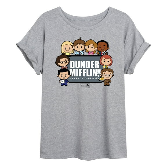The Office - Dunder Mifflin Cute Characters - Juniors Ideal Flowy Muscle T-Shirt