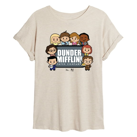 The Office - Dunder Mifflin Cute Characters - Juniors Ideal Flowy Muscle T-Shirt