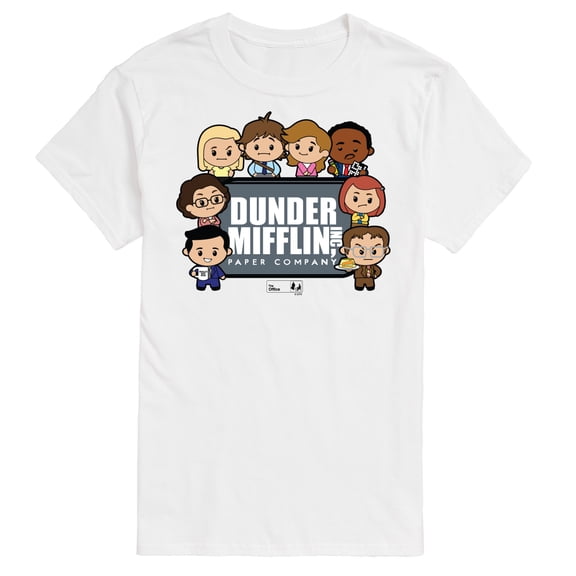 The Office - Dunder Mifflin Cute Characters - Men's Short Sleeve Graphic T-Shirt