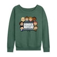 thumbnail image 1 of The Office - Dunder Mifflin Cute Characters - Women's Lightweight French Terry Long Sleeve Shirt, 1 of 5