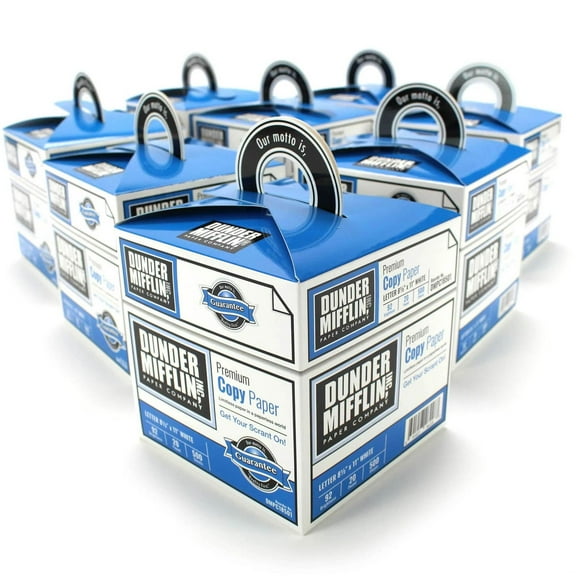 Prime Party Gift Boxes, The Office Dunder Mifflin Favor Containers – 5"x5"x5", 8 Pack