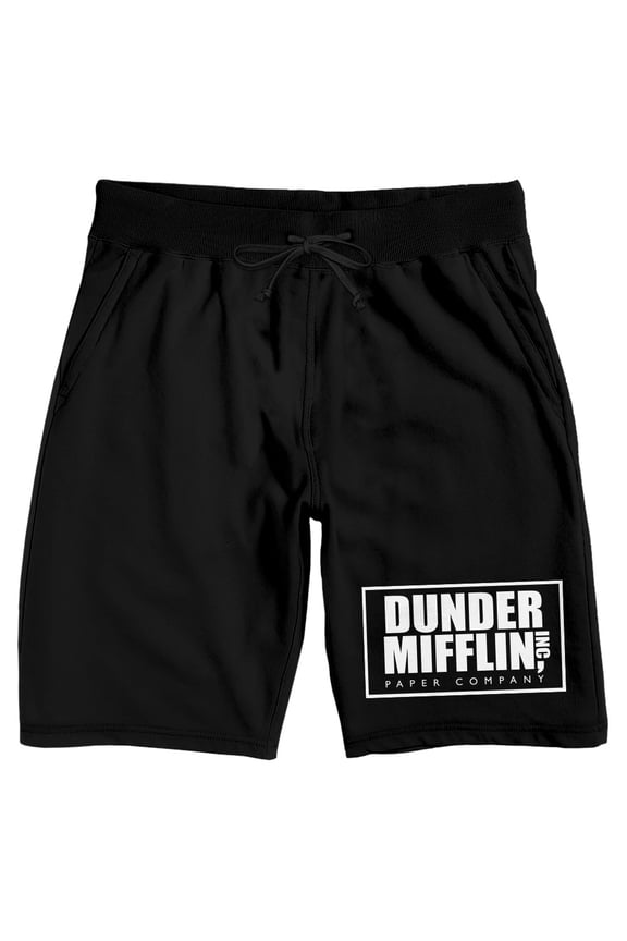 The Office Dunder Mifflin Logo Men's Sleep Pajama Shorts- Large
