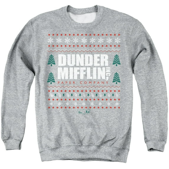The Office Dunder Mifflin Ugly Christmas Sweater Bs Unisex Adult Crewneck Sweatshirt