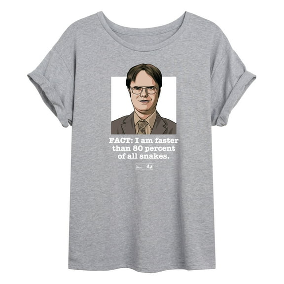 The Office - Dwight Fact Faster Than 80 Percent All Snakes - Juniors Ideal Flowy Muscle T-Shirt