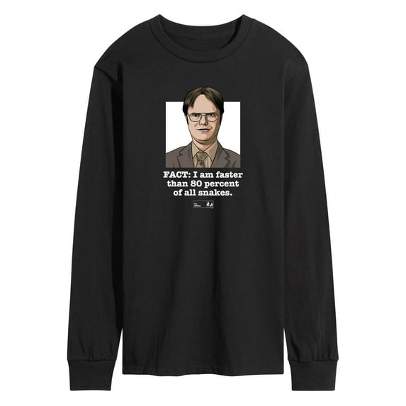 The Office - Dwight Fact Faster Than 80 Percent All Snakes - Men's Long Sleeve T-Shirt