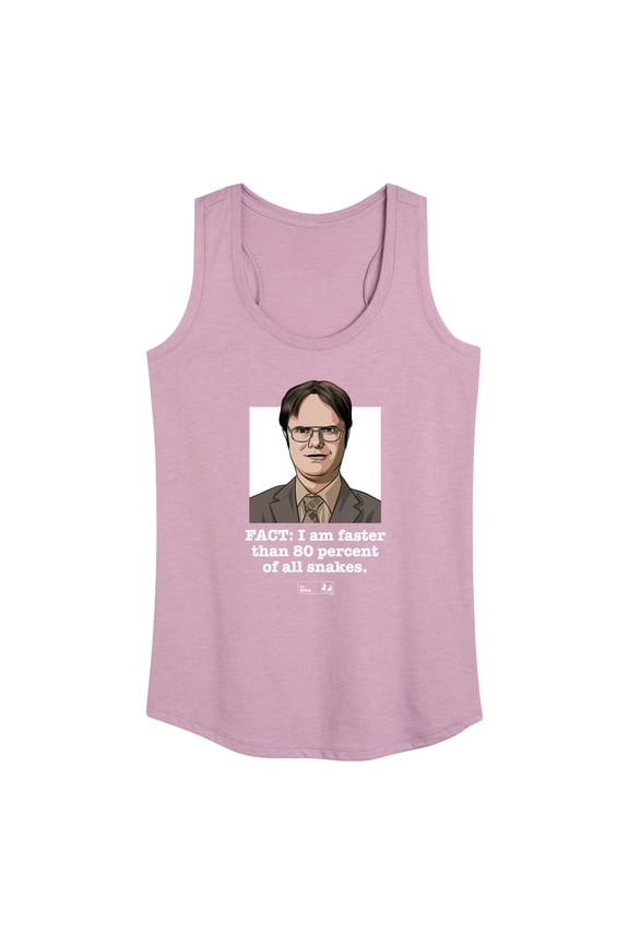 - Dwight Fact Faster Than 80 Percent All Snakes - Women's Racerback Tank Top