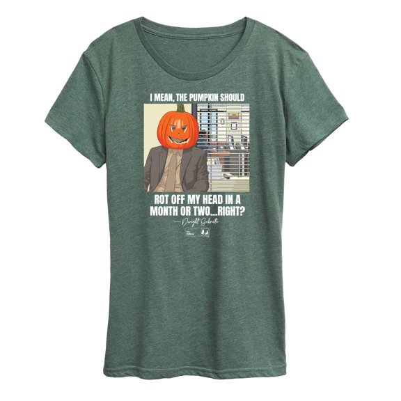 The Office - Dwight Pumpkin Head - Women's Short Sleeve Graphic T-Shirt