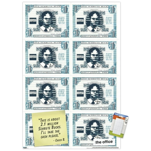 The Office - Dwight Shrute - Schrute Buck Wall Poster, 22.375" x 34"