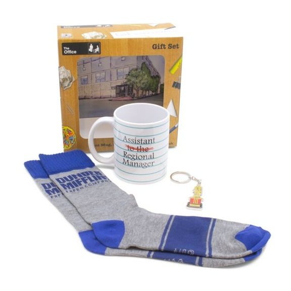 The Office Gift Box Set with Mug, Crew Socks, and Keychain, 3pc Holiday Gift Sets