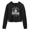thumbnail image 1 of The Office - Headache - Juniors Cropped Pullover Hoodie, 1 of 5