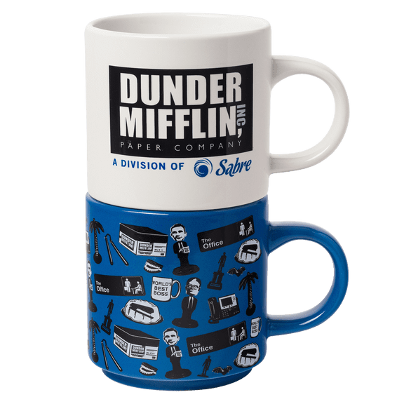 The Office Icons and Logo Ceramic Mug Stack, 2 Pack, 13 oz