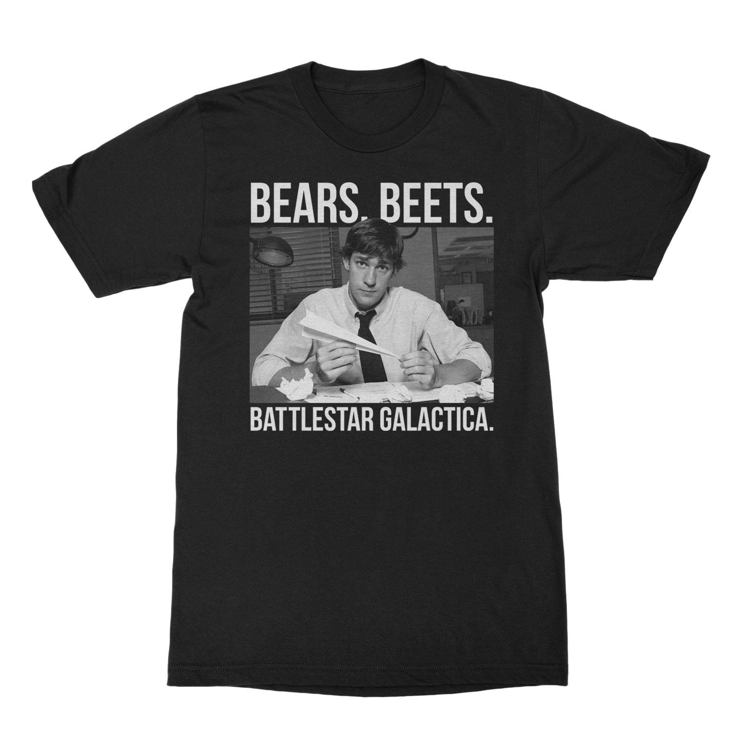The Office Jim Halpert Bears Beets Battlestar Galactica TShirt, XX