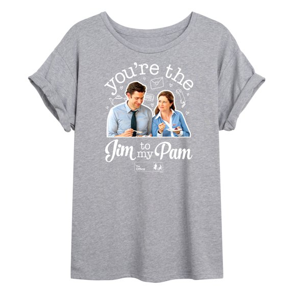 The Office - Jim To My Pam - Juniors Ideal Flowy Muscle T-Shirt