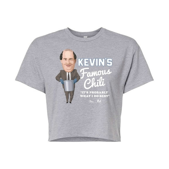 The Office - Kevin Chili What I Do Best - Juniors Cropped Cotton Blend T-Shirt