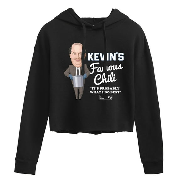 The Office - Kevin Chili What I Do Best - Juniors Cropped Pullover Hoodie