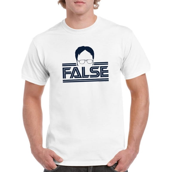 The Office Mens Graphic Tee White - Dwight Schrute, False 100% Cotton Classic Fit