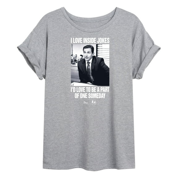 The Office - Michael Love Inside Jokes - Juniors Ideal Flowy Muscle T-Shirt