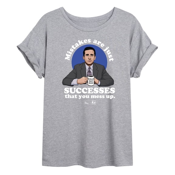 The Office - Michael Mistakes Are Successes You Mess Up - Juniors Ideal Flowy Muscle T-Shirt