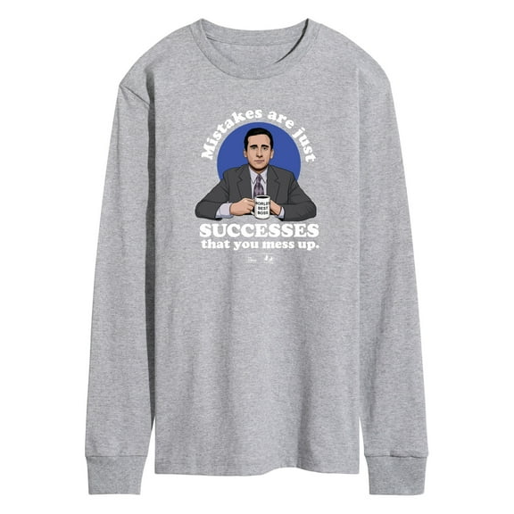 The Office - Michael Mistakes Are Successes You Mess Up - Men's Long Sleeve T-Shirt